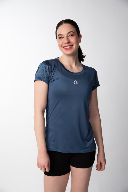 Polera deportiva cuello redondo Mujer
