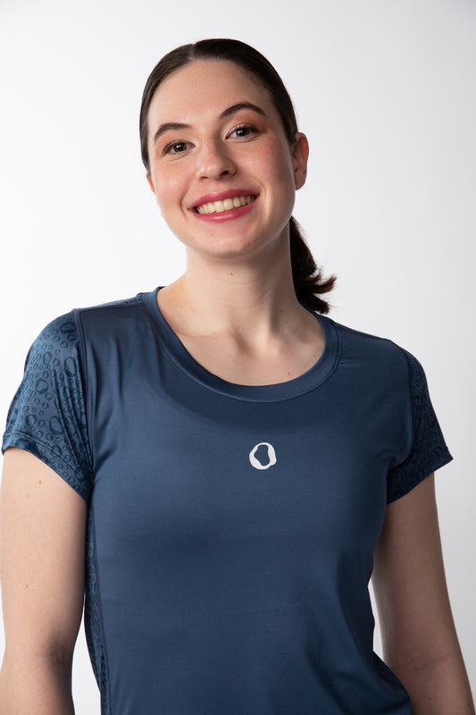 Polera deportiva cuello redondo Mujer